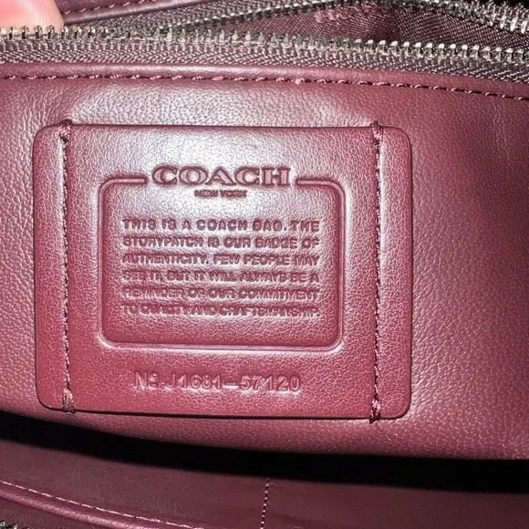 Coach Drifter Grace Pebbled & Suede Leather Studded Framed Satchel NWOT HTF RARE - Picture 16 of 16